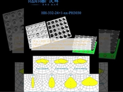 24 en 1 3030 LEDs Siete opciones de distribución de luz Producción de luz uniforme Instalación fácil Excelente iluminación de la calle y de inundación Lente