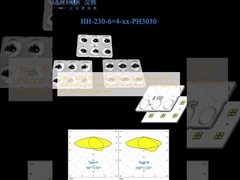 24pcs 3030LEDs 59.6×49.6mm Lente cuadrada pequeña salida de luz uniforme área de bajo resplandor Iluminación vial y iluminación de inundación Lente
