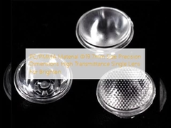 Material PC/PMMA Φ19.7mm Tamaño Dimensiones de precisión Alta transmisión Lente única para aclarar