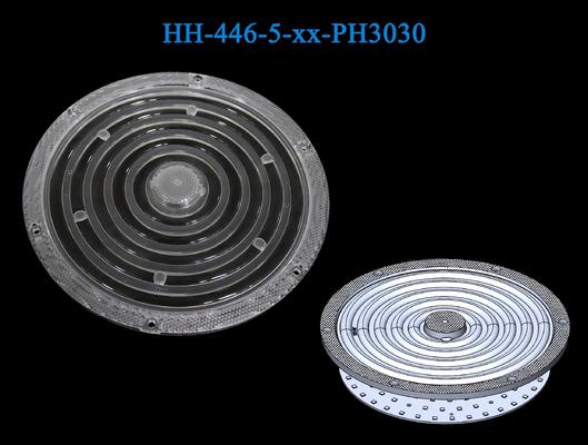 Diameter 184mm 5 Rings 2835 Type Light Source High Power LED Lens For UFO High Bay Lighting