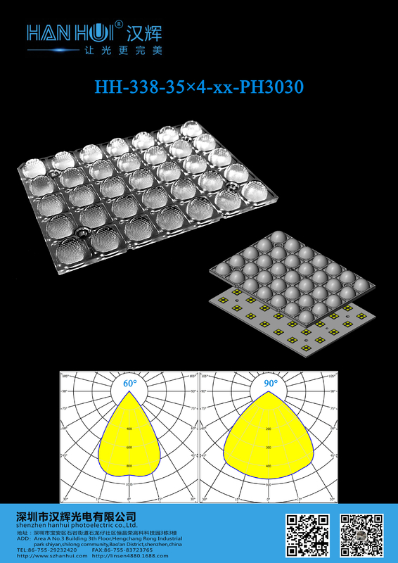 140pcs 3030 LED Lens 120x86mm 60°/90° Beam Angle for Flood Light